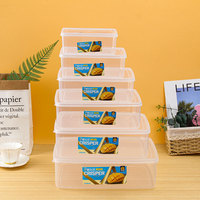 Juego de 6 Recipientes Herméticos para Almacenamiento de Alimentos, Reciclados, Aptos para Alimentos, con una Caja