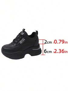 Baskets mules pour femmes style vintage, plateforme 8 cm, talon compensé dissimulé, confortables, polyvalentes, rehaussantes - Product Image 6