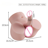 3-in-1 Shemale-Sexpuppen Muschi Arsch Männlicher Masturbator Erotikspielzeug Realistischer Dildo Vagina Anus Sex-Torso für Männer Frauen Paare