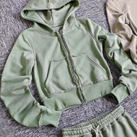 Sweat-shirts à capuche vintage pour femmes avec logo personnalisé en strass, en molleton épais, zippés, pour l'automne et l'hiver 2026