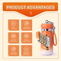 Botella de Agua de Acero Inoxidable con Aislamiento al Vacío de Doble Pared, Diseño Creativo, Termo Portátil, OEM ODM Personalizado, Novedad para Parejas