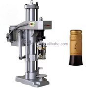 Machine de capsulage semi-automatique pour bouteilles de vin, whisky, vodka, boissons alcoolisées, avec couvercles métalliques Stelvin Ropp