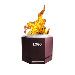 Brasero Portátil <span class=keywords><strong>de</strong></span> Acero Inoxidable <span class=keywords><strong>de</strong></span> Primera Calidad, 19 Pulgadas, Sin Humo, <span class=keywords><strong>para</strong></span> Jardín, Doble Capa, <span class=keywords><strong>para</strong></span> <span class=keywords><strong>Leña</strong></span> - Product Image 1