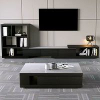 Meuble TV et table basse en pierre de haute qualité, design moderne et durable, dernier cri, pour salon et chambre.