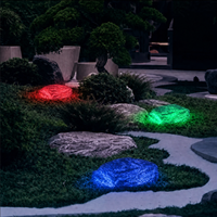Lampe de décoration extérieure en pierre FRP personnalisée, IP65, avec éclairage LED 3000K RGB