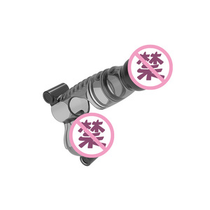 Vibrating Crystal Sleeve For Men Black <b>Tpe</b> Material Electric Control Adult Stimulation Penis Ring - Product Image 2