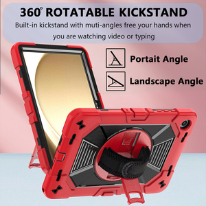 Coque de protection robuste pour tablette Samsung Galaxy Tab A9+ A11+ PC, étui en silicone avec béquille rotative à 360° - Product Image 3