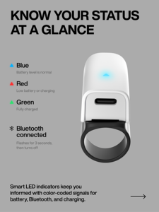 Anneau de contrôle Bluetooth intelligent pour <span class=keywords><strong>fitness</strong></span>, portable, taille réglable, étanche, avec contrôle via application et poids ajustable - Product Image 5