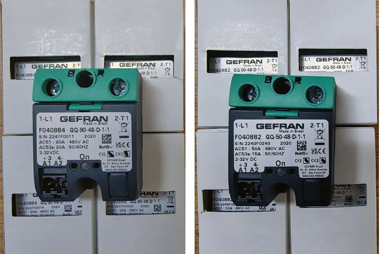 ORIGINAL GEFRAN SSR GQ-50-48-D-1-1 GQ-90-48-D-1-1 SINGLE PHASE SOLID STATE RELAYS