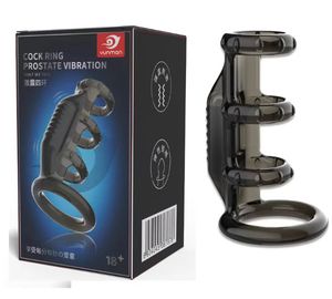 Men Silicone <strong>Vibrating</strong> Penile Ring Testicle <strong>Cover</strong> Extend Sexual Time Couple Toy - Product Image 1