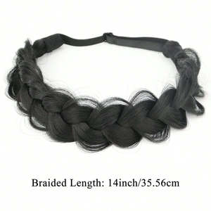 Bridal <b>Braided</b> Hairband Synthetic Wig Extension High Temperature Wire Hair <b>Accessory</b> For Women Wedding Headwear - Product Image 4