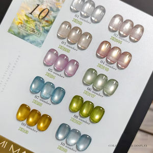 Vernis Gel Effet Œil de Chat AILANUO – Base et Top Coat – Cadeau de Noël 2026 Nouvel An 15ml Sans TPO & Hema Paillettes - Product Image 2