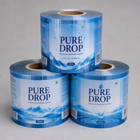 Rouleau de film alimentaire anti-poussière en LDPE avec logo personnalisé imprimé, impression en héliogravure, pour jus, soda, eau minérale, boissons énergisantes