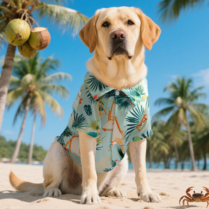 Abbigliamento estivo in poliestere per animali domestici all'ingrosso abbigliamento da spiaggia stampato su misura per cani di grossa taglia Design traspirante 'ghiaccio' - Product Image 3
