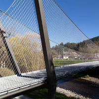Maille de câble métallique flexible en acier inoxydable SS304 316 pour clôture de volière, balustrade, filet anti-suicide, conforme CE ISO, finition oxyde noir