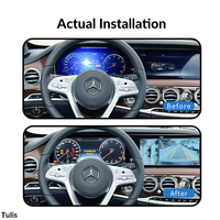 Head Unit Multimedia Layar Android Ganda 24,6 Inci dengan Speedometer Digital Cluster untuk Mercedes Benz Kelas S 2019-2021