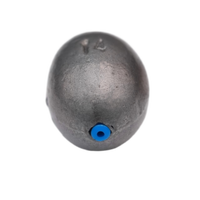 Zhihai Plomb de pêche en fonte 14g-150g, forme olive, pour pêche en mer et en rivière, avec trou de connexion, résistant à la corrosion, écologique, haute performance