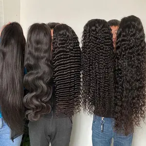 Afro Kinky cheveux humains Lace Front perruques Kinky Straight gros perruques cheveux humains brésiliens 13*4 Lace Front Bleach Knot perruques