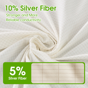 <span class=keywords><strong>Draps</strong></span> de lit de mise à la terre personnalisés à marque privée, protection EMF, 10% de fibres d'argent et 90% de coton biologique, antistatique, drap-<span class=keywords><strong>housse</strong></span> - Product Image 2