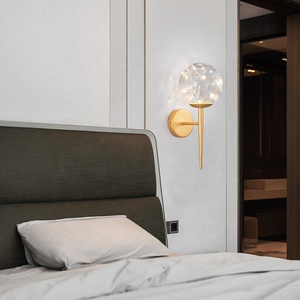Lampe murale LED <span class=keywords><strong>Design</strong></span> créatif Full Star pour chambre à coucher Lampe murale de chevet Intérieur Moderne Simple Bar Salon Applique murale de luxe en cristal - Product Image 1