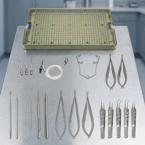 Juego de 21 Instrumentos Quirúrgicos Manuales de Acero Inoxidable para Cataratas, Herramientas de Microcirugía Oftálmica, Bandeja de Esterilización, Uso Hospitalario - Product Image 2