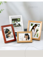 Cadre photo pliable en bois de pin minimaliste moderne avec impression UV, design artisanal, 5 pouces, 20 pouces, orientation verticale