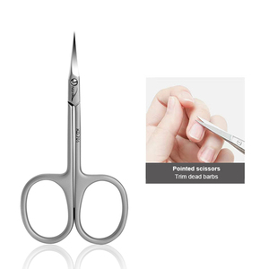 살롱 매니큐어 용 고성능 미용 가위 네일 큐티클 작업을위한 곡선 날카로운 칼날이있는 튼튼한 스테인레스 스틸 - Product Image 6