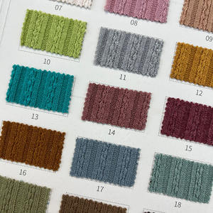 Grove Naald Jacquard Geribbeld 280G 69 Polyester 19.71 Katoen 8.09 Rayon <span class=keywords><strong>3.2</strong></span> Spandex Zachte Elastische Jacquard Gebreide Stof - Product Image 6