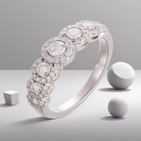 Bague de fiançailles en moissanite avec diamant Bague de luxe rétro pour femme adaptée aux fiançailles et aux cadeaux de mariage personnalisés