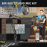 Microphone à condensateur filaire cardioïde en métal BM 800 48V 70dB SNR 40Hz-15kHz pour ordinateur, studio audio, diffusion et KTV