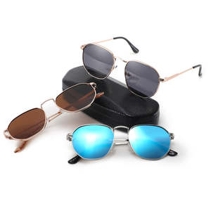 Lunettes de soleil personnalisées avec logo, monture ronde rétro en métal, polarisées pour hommes et femmes, logo personnalisé UV400, commande minimum 1 pièce - Product Image 2