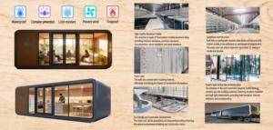 <span class=keywords><strong>Casa</strong></span> Capsula Prefabbricata da 20 piedi: Edificio Container Multi-Stanza <span class=keywords><strong>in</strong></span> Acciaio e Legno con Design Traspirante, Negozio e Ufficio da Cantiere, Vail House - Product Image 6