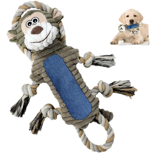 Custom Animal <b>Plush</b> Rope Dog Toy Cotton Chew Tug Toy Interactive Pet Toy OEM ODM Wholesale Supplier Bulk Order Brand - Product Image 1