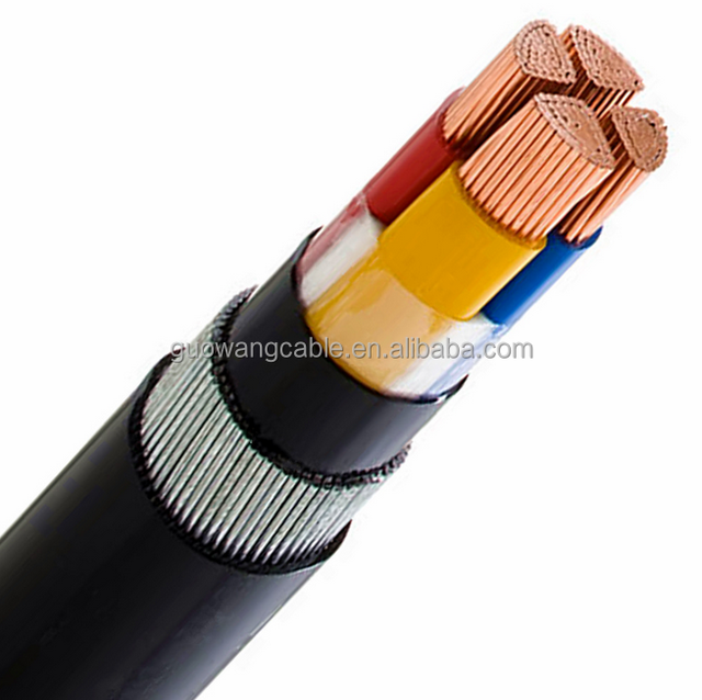 YJV 0.6 1kV 2x10 4x6 5x25mm2 Armored Copper Conductor XLPE PVC Insulated Underground IEC Standard Low Voltage Power Cable