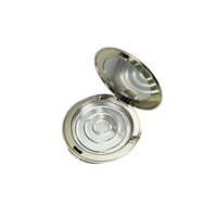 Étui vide portable en plastique ABS doré de 59 mm pour poudre libre, fard à joues, illuminateur, contouring – Boîtier cosmétique DIY