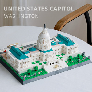 Juguetes de Construcción del <span class=keywords><strong>Edificio</strong></span> Emblemático del Capitolio de Washington, EE. UU., Bloques de Construcción de Partículas Pequeñas de Plástico Compatibles, Juguete Educativo - Product Image 3