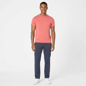 T-shirts pour hommes à prix avantageux, manches courtes, vêtements d'été, coton et fibre de bambou, respirant, style streetwear, rose, grande taille - Product Image 1