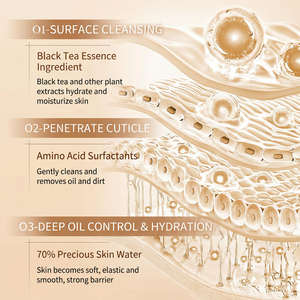 Limpiador Facial Espumoso <span class=keywords><strong>de</strong></span> Uso Diario, Suave, con Aminoácidos, Hidratante, Control <span class=keywords><strong>de</strong></span> Grasa y Acné, Limpieza Profunda, Marca Privada - Product Image 6