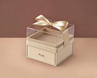 Caja Rígida Reciclable de Acrílico Transparente de Doble Capa con Laminado Mate y Grabado en Relieve, Recuerdos de Boda Modernos y de Lujo, Regalos para Damas de Honor