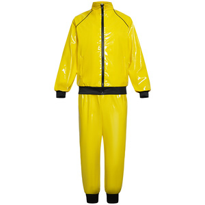 <span class=keywords><strong>Costume</strong></span> de <span class=keywords><strong>cosplay</strong></span> d'Halloween, tenue rétro disco en cuir verni brillant pour les personnages d'anime et de <span class=keywords><strong>manga</strong></span>, vêtements de scène unisexes pour adultes, marque Huayi - Product Image 4