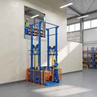 Monte-charge hydraulique personnalisé TAIGANG TGSJD pour marchandises industrielles, avec rails à double guidage et commande sans fil