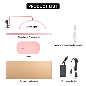 <span class=keywords><strong>Lampada</strong></span> a Mezza Luna FOSOTO per Extension Ciglia, Luce LED ad Anello con Treppiede per Salone di Bellezza e Tatuaggi - Product Image 4