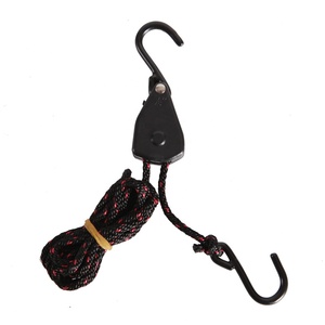 Sangles d'arrimage <span class=keywords><strong>à</strong></span> <span class=keywords><strong>cliquet</strong></span> de 1/8 pouce, 2 m, avec crochets en acier, capacité de 34 kg, résistance <span class=keywords><strong>à</strong></span> la rupture de 68 kg - Product Image 3