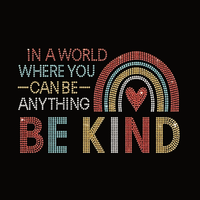 Transferts thermocollants en strass « Be Kind » pour T-shirts – Vente en gros usine