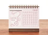 Calendrier d'affaires imprimé à la demande 12 planificateur mensuel impression promotionnelle bon marché calendrier de bureau de table bon marché