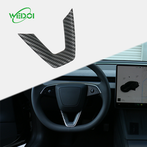 Araba aksesuarları araba direksiyon Panel dekorasyon kapak Trim kalıp Sticker Model Y Juniper için - Product Image 1