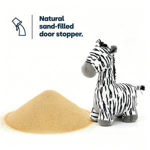 Fermaporta in peluche a forma di zebra, giocattolo di peluche con sabbia, per tutte le porte di ogni stanza - Product Image 3