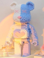 Jouet éducatif DIY, ours créatif de 55 cm, grand ensemble de blocs de construction en plastique écologique pour cadeau d'anniversaire