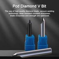 Pcd diamant v mèche de gravure pour pierre granit marbre bluestone cutter cnc routeur outils pcd diamant v bit