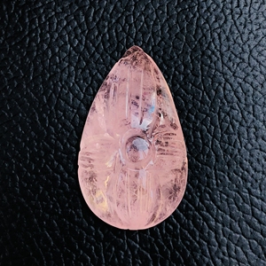 Hermosa flor tallada Morganita Rosa genuina Corte de pera natural IGI Certificado Múltiples tamaños Incluyendo 6mm de alto Múltiples tamaños - Product Image 1
